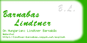 barnabas lindtner business card